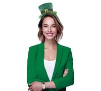 FIESTAS GUIRCA | Serre-tête Haut-de-forme St. Patrick (Taille Unique) - Accessoire de Costume pour Fêtes de Saint-Patrick et Célébrations à Thème - Idéal pour Tous les Utilisateurs - Vert