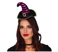 FIESTAS GUIRCA Serre-tête mini chapeau sorcière noir/lilas