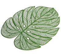 FIESTAS GUIRCA | Set de Table Feuille Verte (45 cm) - Décoration de Table pour Fêtes d'Été et de Graduation - Idéal pour Célébrations à Thème Hawaï et Événements Tropicaux - Vert