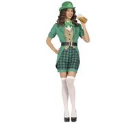 FIESTAS GUIRCA Sexy Mme Patrick Déguisement pour Femme - Charmant Lutin Vert - Costumes de la Saint-Patrick pour femme Taille L 42-44