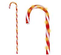FIESTAS GUIRCA | Sucre d'Orge avec Lumière (70 cm) - Accessoire de Décoration de Fêtes et Célébrations de Noël et Nouvel An - Idéal pour Tous les Utilisateurs - Rouge et Blanc