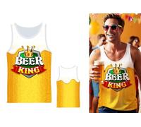 FIESTAS GUIRCA | T-Shirt Beerking avec Casquette (52-54/L) - Ensemble d'Accessoires pour Déguisement de Fête et Célébrations - Idéal pour Homme Adulte - Multicolore