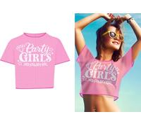 FIESTAS GUIRCA | T-shirt Résille Party Girls (38-40/M) - Accessoire Textile pour Enterrements de Vie de Jeune Fille, Fêtes Costumées et Célébrations - Idéal pour Femme Adulte - Rose