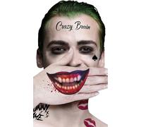 FIESTAS GUIRCA | Tatouage Facial Mr. Smile (30x14cm) - Bijoux Adhésifs - Maquillage Jour des Morts et Halloween - Costume Mexicain pour Femme - Multicolore