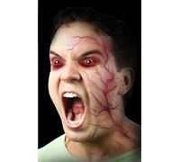 FIESTAS GUIRCA | Tatouage Veines Rouges (30x13 cm) - Maquillage et FX pour Halloween, Carnaval et Fêtes Déguisées - Idéal pour Enfants et Adultes - Rouge