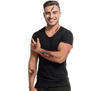 FIESTAS GUIRCA | Tatouages Adhésifs Plaie Ouverte (30x14cm) - Effet Réaliste pour Maquillage d'Halloween et Carnaval - Costumes d'Horreur et Films d'Épouvante - Adulte Unisexe - Naturel, Rouge