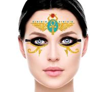 FIESTAS GUIRCA - Tatouages ÉPHÉMÈRES Visage PAILLETÉ ÉGYPTE