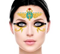 FIESTAS GUIRCA - Tatouages ÉPHÉMÈRES Visage PAILLETÉ ÉGYPTE