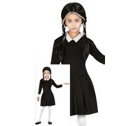 FIESTAS GUIRCA Thursday Addams Family Horror Meisje Kostuum