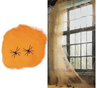Fiestas Guirca – Décoration d'Halloween – Toile d'araignée 100 g – Orange