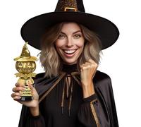 FIESTAS GUIRCA | Trophée Prix Meilleur Costume Citrouille (22 cm) - Décoration d'Halloween et Fêtes Costumées - Idéal pour Concours de Costumes et Célébrations - Or et Noir