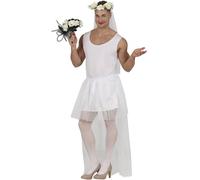 FIESTAS GUIRCA | Tutu de Mariée Blanc (80 cm) - Accessoire de Déguisement pour Enterrement de Vie de Jeune Fille et Fêtes Costumées - Idéal pour Adultes lors de Célébrations et Événements - Blanc