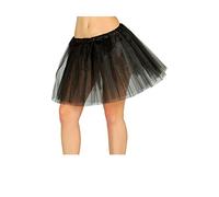 FIESTAS GUIRCA | Tutu Noir pour Femme (Taille Unique) - Accessoire de Costume Textile pour Halloween, Carnaval et Fêtes à Thème - Idéal pour Costumes de Danseuse, Ange et Mariée - Noir