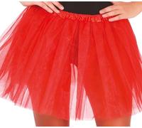 FIESTAS GUIRCA | Tutu Rouge pour Femme (Taille Unique) - Accessoire de Costume Textile pour Halloween, Carnaval et Fêtes à Thème - Idéal pour Costumes de Danseuse, Ange, Mariée et Plus - Rouge