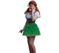 FIESTAS GUIRCA | Tutu Vert Saint Patrick (40 cm) - Accessoire Textile pour Déguisements Femme - Idéal pour Fêtes de Saint Patrick, Carnaval et Célébrations à Thème - Adulte Femme - Vert