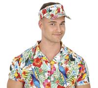 FIESTAS GUIRCA | Visière Tropicale Multicolore (Taille Unique) - Chapeau de Fête pour Célébrations d'Été et Graduations - Accessoire Unisexe pour Fêtes Hawaïennes et à Thème - Adulte - Multicolore