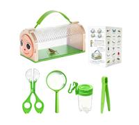 Fieuaah d ' Observation des créatures avec, Green Five Piece Set | Poignée de transport pour les promenades dans le jardin, la conception de fenêtres transparentes, les promenades en