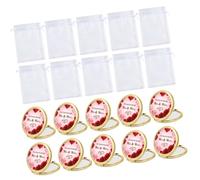 Fieuaah Ensemble Compact de Table d ' événement, Gold | Choix de remerciement pour invités de mariage, coffrets pliants en métal de 10 pièces avec panneaux de verre double