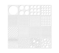 Fieuaah Feuilles de pochoirs Dot, 16 modèles de Motifs, Feuilles de | 16 modèles de peinture à points avec des tailles de points assorties pour les accents de meubles, les projets de