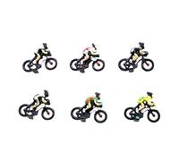 Fieuaah Figurines de Cyclisme Miniatures en Plastique, 6/12 pièces, A | Statues d ' athlètes cyclistes pour projets d ' artisanat et décoration de loisirs, petites Figurines de cyclistes en