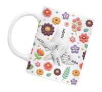 Fieuaah Tasse en céramique avec de conception de, White 11OZ | Les maternités artistiques inspirent, tasse à thé en céramique, tasse à café, idéale pour un usage quotidien,