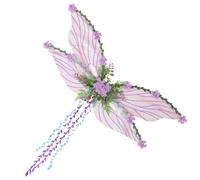 Fièvres pour filles - Ailes de papillon avec fleurs et feuilles tridimensionnelles | Accessoires de costume pour scène et événement