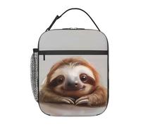 fifbird Adorable sac à déjeuner isotherme avec imprimé paresseux, sac isotherme pour conserver les aliments chauds et froids