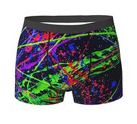 fifbird Boxer arc-en-ciel de couleurs fluo avec taille élastique pour homme, Rainbow of Neon Pain, S
