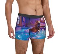 fifbird Boxer Capybara pour homme - Slip de bain amusant et respirant avec ceinture élastique, multicolore, L