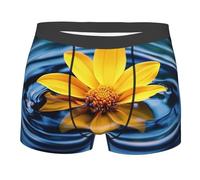 fifbird Boxer extensible pour homme avec ceinture élastique pour tournesol dans l'eau, Noir , XL