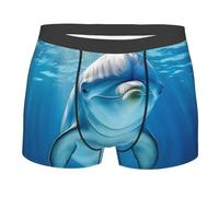 fifbird Boxer extensible pour homme - Pour l'hiver - Dauphin - Avec ceinture élastique, Noir , XXL