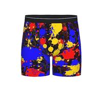 fifbird Boxer phosphorescent pour homme avec éclaboussures fluo, Éclaboussures phosphorescentes, S