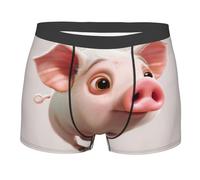 fifbird Boxer pour homme avec ceinture élastique Motif cochon, Noir , XL