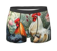 fifbird Boxer pour homme avec ceinture élastique - Respirant et extensible - Évacuation de l'humidité, Noir , XXL