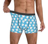 fifbird Boxer pour homme avec dents blanches pour slip respirant avec ceinture élastique, multicolore, S