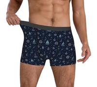 fifbird Boxer pour homme Bleu marine L2 pour caleçons respirants avec ceinture élastique, multicolore, M