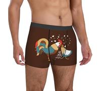 fifbird Boxer pour homme - Coq et poulet - Slip respirant avec ceinture élastique, multicolore, XL