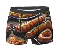 fifbird Boxer pour homme imprimé Fast Food et respirant confortable toute la journée, multicolore, XL