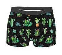 fifbird Boxer pour homme, motif guépard, tournesol, doux, extensible, sport, fitness, caleçons pour hommes, vert cactus, M