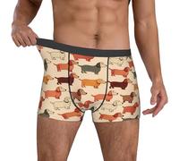 fifbird Boxer pour homme Motif teckel avec ceinture élastique, multicolore, XXL