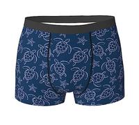 fifbird Boxer pour homme Motif tortue de mer en polyester avec taille élastique, Tortue de mer., L