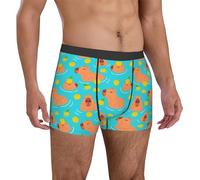 fifbird Boxer pour homme - Slip de bain Capybaras orange respirant avec ceinture élastique, multicolore, S