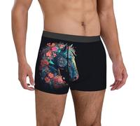 fifbird Boxer pour homme - Slip respirant à motif floral coloré avec ceinture élastique, multicolore, S