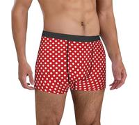 fifbird Boxer pour homme - Slip respirant à pois rouges avec ceinture élastique, multicolore, S