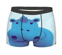 fifbird Boxer pour homme - Style hippopotame classique - Quatre saisons - Taille élastique - Doux et extensible - Confortable - Sous-vêtements pour homme, Noir , M