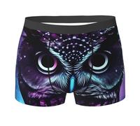 fifbird Boxer souple et respirant pour homme Motif chouette Violet, multicolore, XL