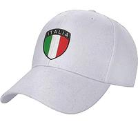 fifbird Casquette de baseball unisexe pour adulte avec drapeau italien italien, blanc, Taille unique
