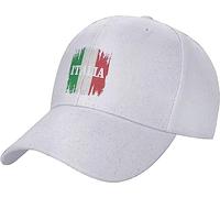 fifbird Casquette de baseball unisexe pour adulte avec drapeau italien italien, blanc, Taille unique