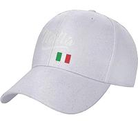 fifbird Casquette de baseball unisexe pour adulte avec drapeau italien italien, blanc, Taille unique
