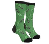 fifbird Chaussettes amusantes et décontractées pour homme et femme, Concombre vert, taille unique